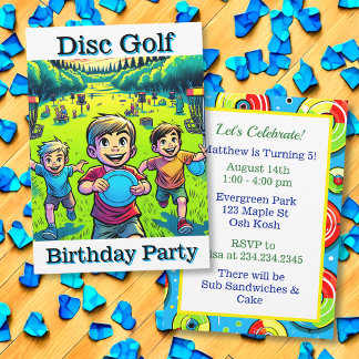 Verjaardagsfeest van de Disc Golf Boy Kaart