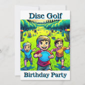 Verjaardagsfeest van de Disc Golf Boy Kaart (Voorkant)