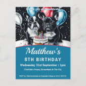 Verjaardagsfeest van de Franse Bulldog Uitnodiging Briefkaart (Voorkant)