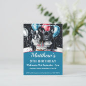 Verjaardagsfeest van de Franse Bulldog Uitnodiging Briefkaart (Staand voorkant)