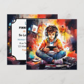 Verjaardagsfeest van de Game Boy Kaart (Voorkant / Achterkant)