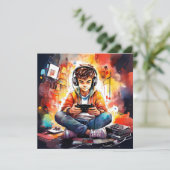 Verjaardagsfeest van de Game Boy Kaart (Staand voorkant)