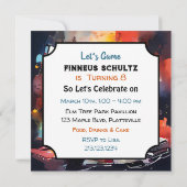 Verjaardagsfeest van de Game Boy Kaart (Achterkant)