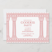 Verjaardagsfeest van de godin met roze tempel kaart (Voorkant)