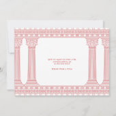 Verjaardagsfeest van de godin met roze tempel kaart (Achterkant)