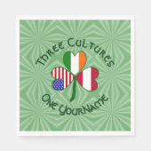 Verjaardagsfeest van de Iers-Amerikaanse Shamrock Servet (Voorkant)