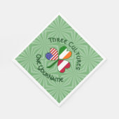 Verjaardagsfeest van de Iers-Amerikaanse Shamrock Servet (Hoek)