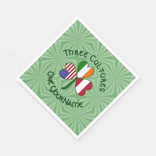 Verjaardagsfeest van de Iers-Amerikaanse Shamrock Servet (Hoek)