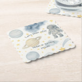 Verjaardagsfeest van de kosmische ruimte | Rakette Kartonnen Onderzetters (Gebogen)