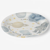 Verjaardagsfeest van de kosmische ruimte | Rakette Papieren Bordje (Gekanteld)