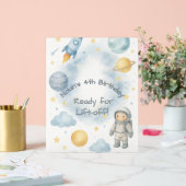 Verjaardagsfeest van de kosmische ruimte | Rocket Acryl Bord (Huwelijk)