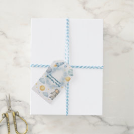 Verjaardagsfeest van de kosmische ruimte | Rocket  Cadeaulabel