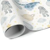 Verjaardagsfeest van de kosmische ruimte | Rocket Cadeaupapier (Rol Hoek)