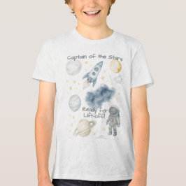 Verjaardagsfeest van de kosmische ruimte | Rocket  Tri-Blend Shirt