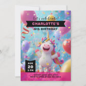 Verjaardagsfeest van de magische ballon van de een kaart (Voorkant)