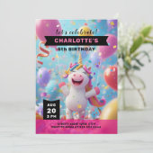 Verjaardagsfeest van de magische ballon van de een kaart (Staand voorkant)