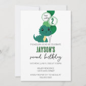 Verjaardagsfeest van de minimalistische alligator kaart (Voorkant)