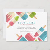 Verjaardagsfeest van de moderne zomerpopsicle-Kind Kaart (Voorkant)