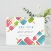 Verjaardagsfeest van de moderne zomerpopsicle-Kind Kaart (Staand voorkant)