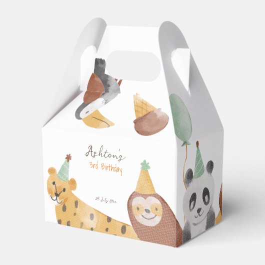 verjaardagsfeest van de partij bedankdoosjes (Achterkant)