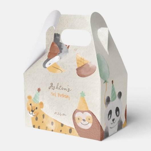 verjaardagsfeest van de partij bedankdoosjes (Achterkant)