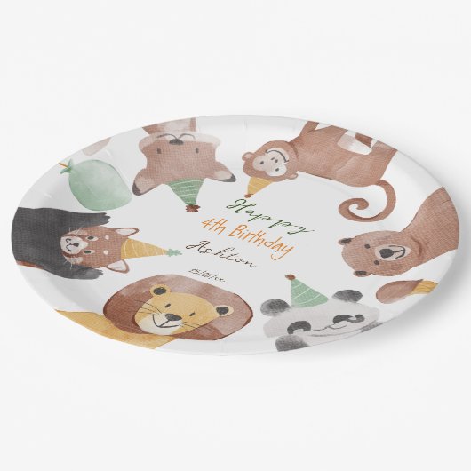 verjaardagsfeest van de partij papieren bordje (Gekanteld)