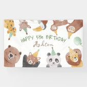 verjaardagsfeest van de partij spandoek (Horizontaal)