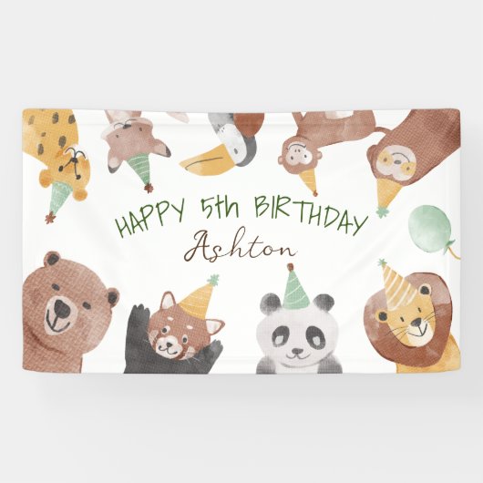 verjaardagsfeest van de partij spandoek (Horizontaal)