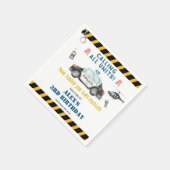 Verjaardagsfeest van de politie in kind servet (Hoek)