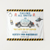 Verjaardagsfeest van de politie in kind Welkomstwa Wandkleed (Voorkant (horizontaal))
