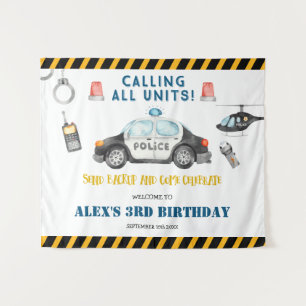 Verjaardagsfeest van de politie in kind Welkomstwa Wandkleed