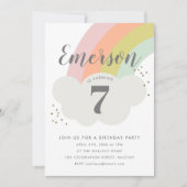 verjaardagsfeest van de regenboogwolk kaart (Voorkant)