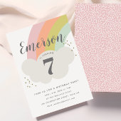 verjaardagsfeest van de regenboogwolk kaart