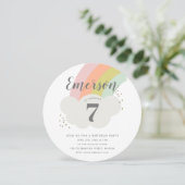 verjaardagsfeest van de regenboogwolk kaart (Staand voorkant)