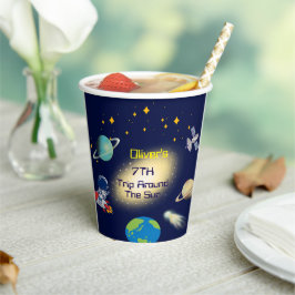 Verjaardagsfeest van de Schattigee ruimteastronaut Papieren Bekers