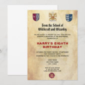 Verjaardagsfeest van de school van heksen en toven kaart (Voorkant / Achterkant)