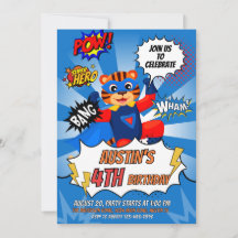 Verjaardagsfeest van de superheld Tiger