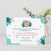 Verjaardagsfeest van de Teddybeer Kaart (Staand voorkant)