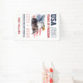 Verjaardagsfeest van de VS 250 jaar 4 juli Spandoek (Insitu)