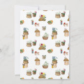 Verjaardagsfeest van de waterverf Bloemenmarkt Kaart (Achterkant)