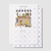 Verjaardagsfeest van de waterverf Bloemenmarkt Vellum Uitnodigingen (Offset (Uitnodiging))