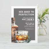 Verjaardagsfeest van de Whiskeymannen Kaart (Staand voorkant)