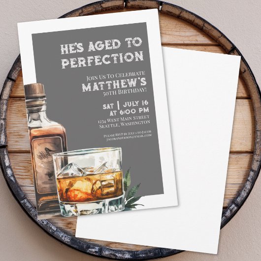 Verjaardagsfeest van de Whiskeymannen Kaart
