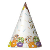 Verjaardagsfeest van Donut | Kleurrijke Sprinkle D Feesthoedjes (Links)