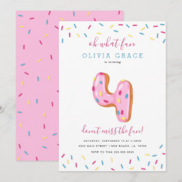 Verjaardagsfeest van Donut | Vier Kaart