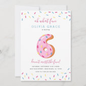 Verjaardagsfeest van Donut | Zes Kaart (Voorkant)