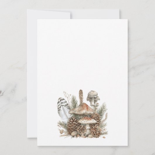 Verjaardagsfeest van Enchanted Forest Mushrooms Ki Kaart (Achterkant)