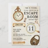 Verjaardagsfeest van Escape Room Kind Kaart (Voorkant)