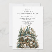 Verjaardagsfeest van het Enchanted Forest Kind Kaart (Voorkant)