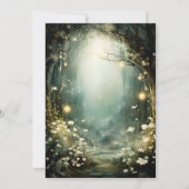 Verjaardagsfeest van het Enchanted Forest Kind Kaart (Achterkant)